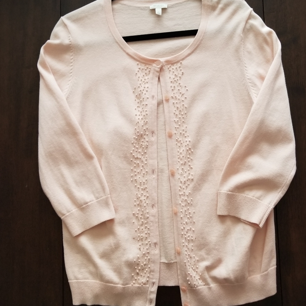 Talbots Light Pink Cardigan size L